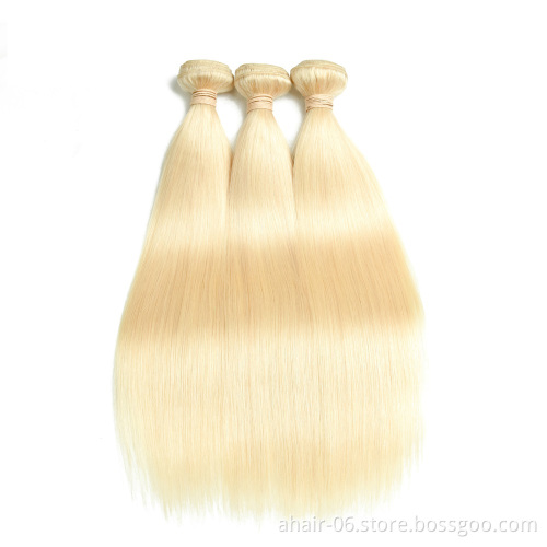Aliexpress High Quality Brazilian Human Hair 613 Straight Hair Blonde Hair Extension